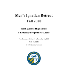 Men's Ignatian Retreat Fall 2020