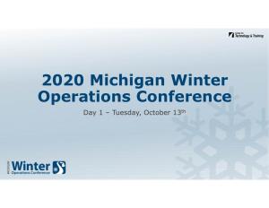 2020 Michigan Winter Operations Conference Day 1 – Tuesday, October 13Th Corrosion Mitigation Corrosion Mitigation Learning Objectives