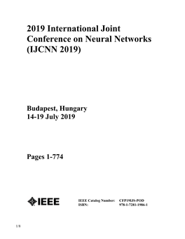 2019 International Joint Conference on Neural Networks (IJCNN 2019)