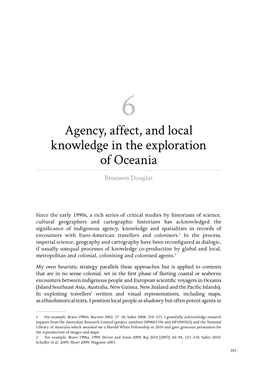 Agency, Affect, and Local Knowledge in the Exploration of Oceania