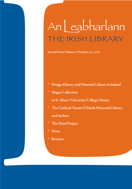 An Leabharlann the Irish Library Volume:15