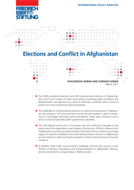 Elections and Conflict in Afghanistan
