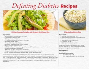 Defeating Diabetes Recipes
