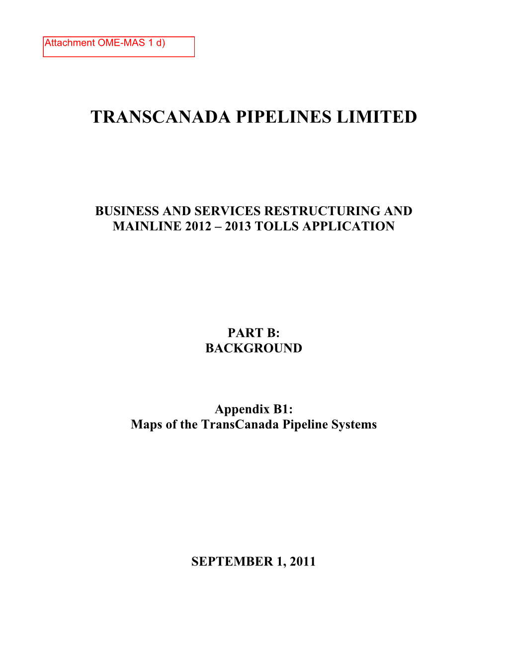 Transcanada Pipelines Limited