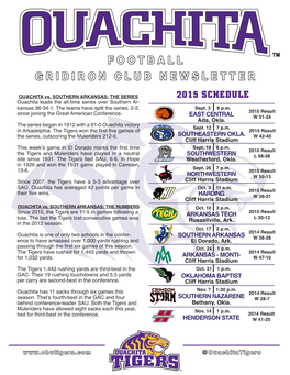 Gridiron Club Newsletter Football