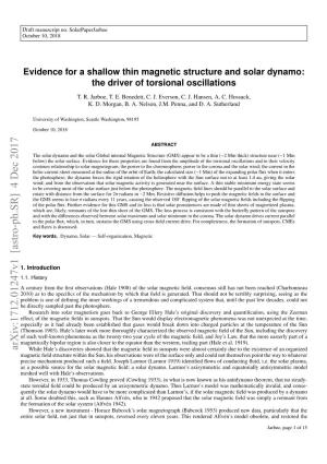 Evidence for a Shallow Thin Magnetic Structure and Solar Dynamo: the Driver of Torsional Oscillations