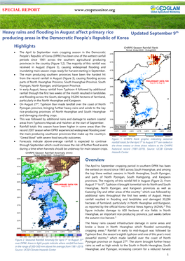 Special Report DPRK Flooding