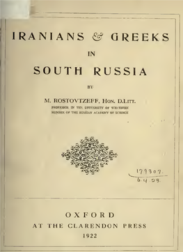 Iranians and Greeks in South Russia (Ancient History and Archaeology)