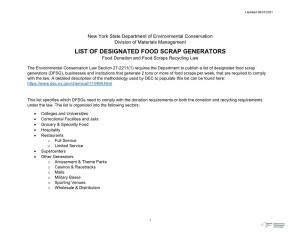 List of Designated Food Scraps Generators (PDF)