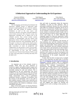 A Behavioral Approach to Understanding the Git Experience
