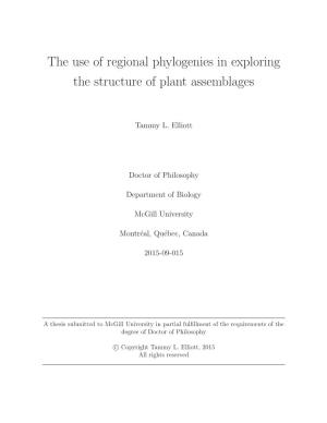 The Use of Regional Phylogenies in Exploring the Structure of Plant Assemblages