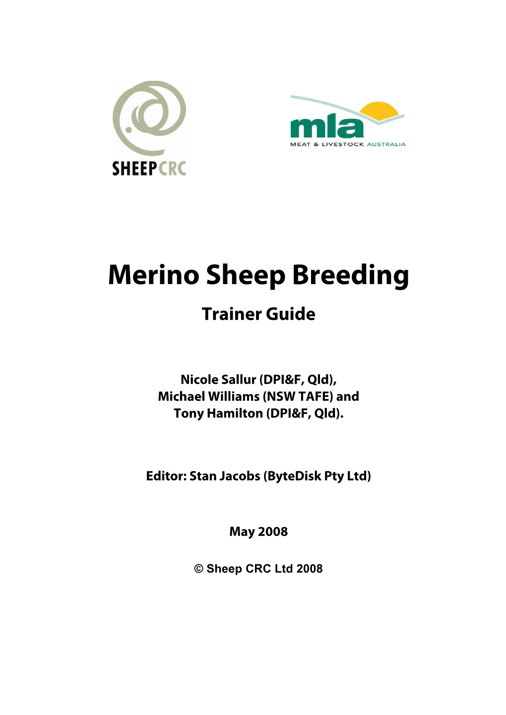 Merino Sheep Breeding Trainer Guide