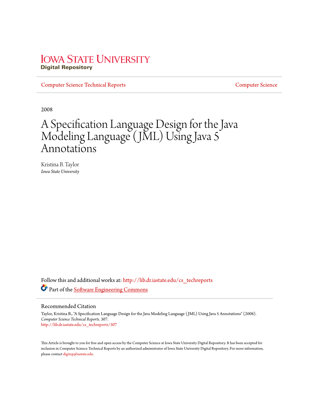 A Speciï¬†Cation Language Design for the Java Modeling Language