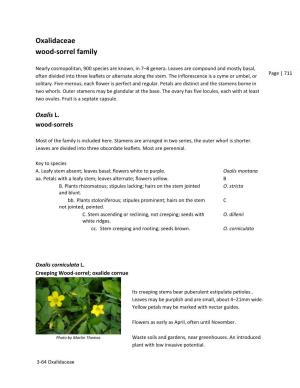 Oxalidaceae Wood-Sorrel Family