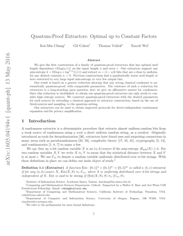 Quantum-Proof Extractors: Optimal up to Constant Factors
