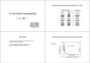 4: Non-Linear Viscoelasticity