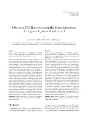 Ribosomal ITS Diversity Among the European Species of the Genus Hydnum (Hydnaceae)