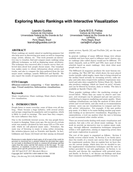 Exploring Music Rankings with Interactive Visualization