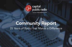 Community Report 35 Years of Radio That Makes a Difference Our 35Th Was an Exciting Year Marked by Continued Growth and AWARDS