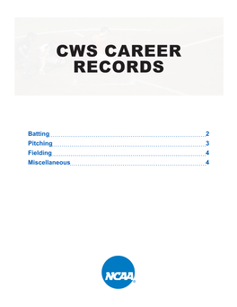 Cws Career Records