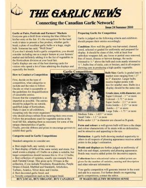 Tttegafrlignm{S Connecting the Canadian Garlic Network! Issue24summer20l0
