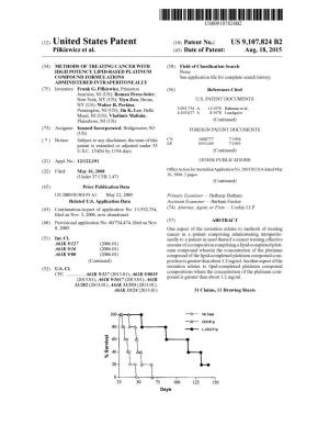 (12) United States Patent (10) Patent No.: US 9,107,824 B2 Pilkiewicz Et Al