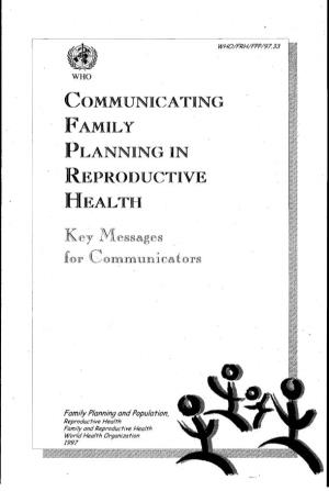 Communicating Family Planning in Reproductive Health