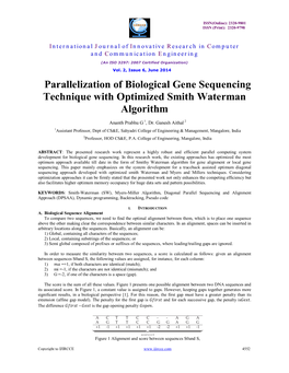 Parallelization of Biological Gene Sequencing Technique with Optimized Smith Waterman Algorithm