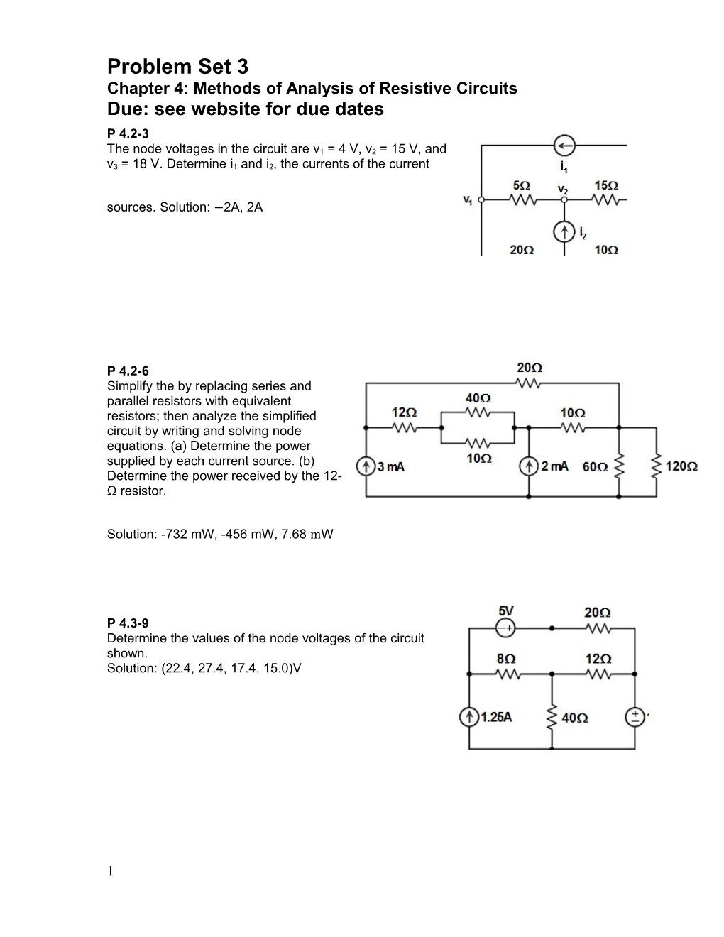 Chapter 4: Methods of Analysis of Resistive Circuits