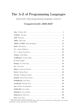 The A-Z of Programming Languages (Interviews with Programming Language Creators)