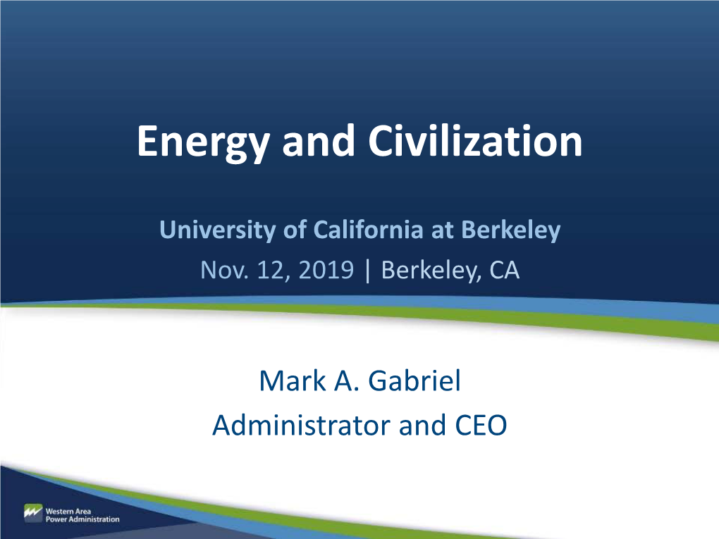 Energy and Civilization