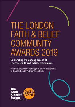 The London Faith & Belief Community Awards 2019