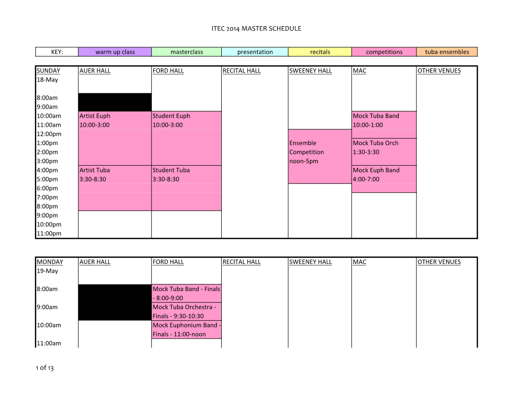 Please Click for the ITEC 2014 Schedule