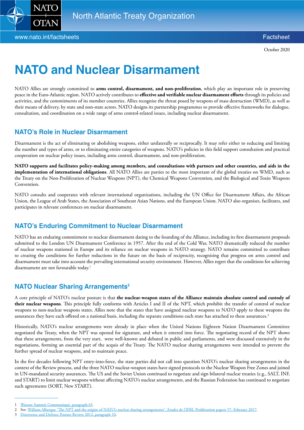 NATO and Nuclear Disarmament