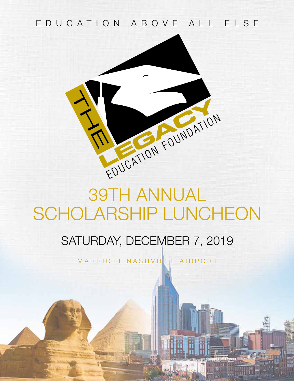 SCHOLARSHIP LUNCHEON Saturday, December 7, 2019