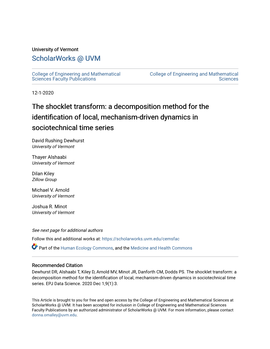 The Shocklet Transform: a Decomposition Method for the Identification of Local, Mechanism-Driven Dynamics in Sociotechnical Time Series