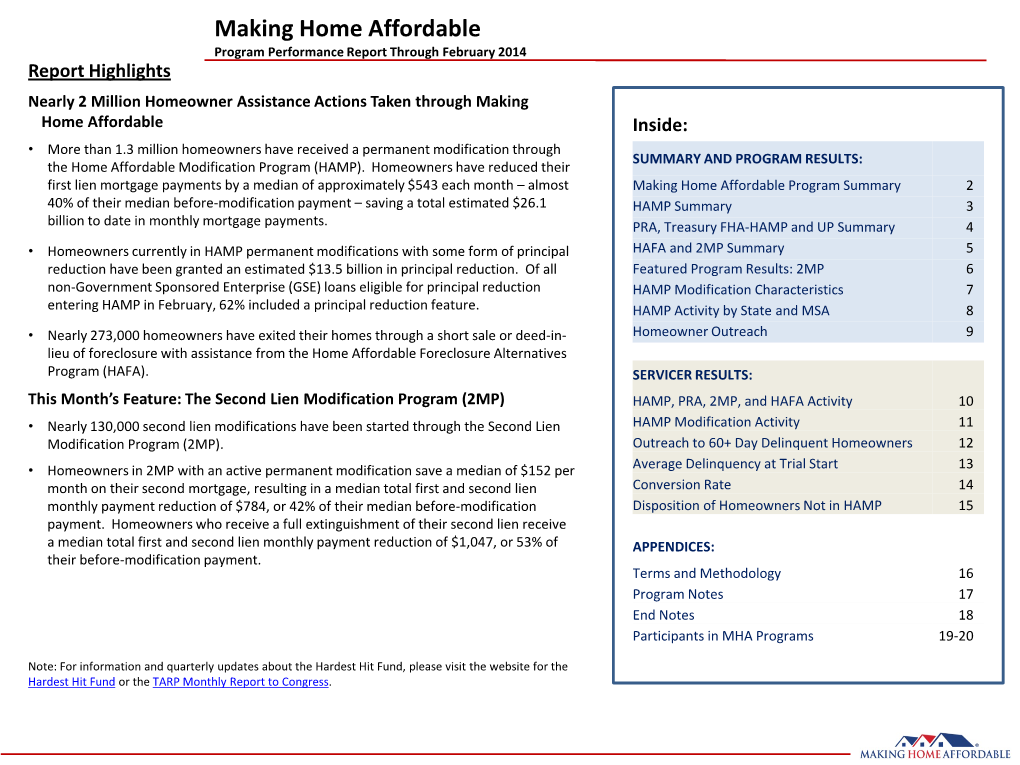 Making Home Affordable