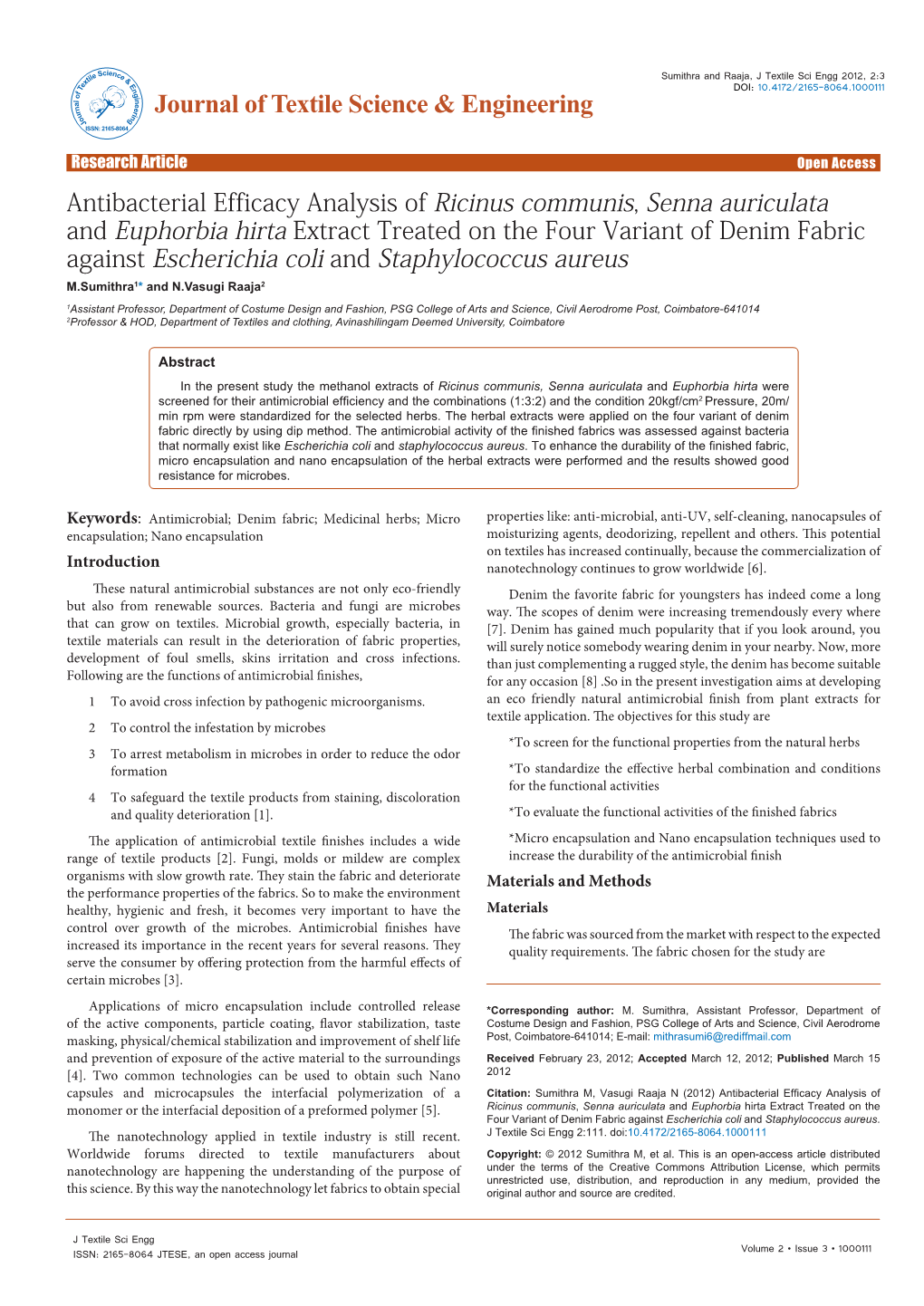 Antibacterial Efficacy Analysis of Ricinus Communis, Senna Auriculata and Euphorbia Hirta Extract Treated on the Four Variant Of