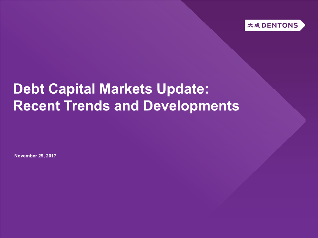 Canadian Debt Capital Markets Update