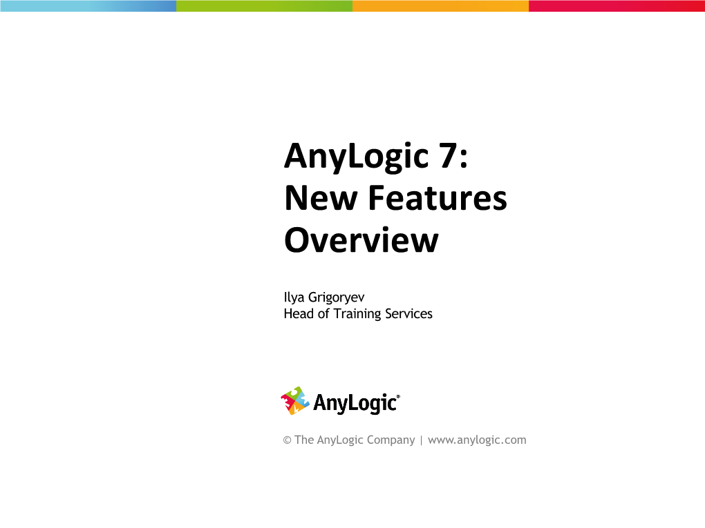 Introducing Anylogic 7