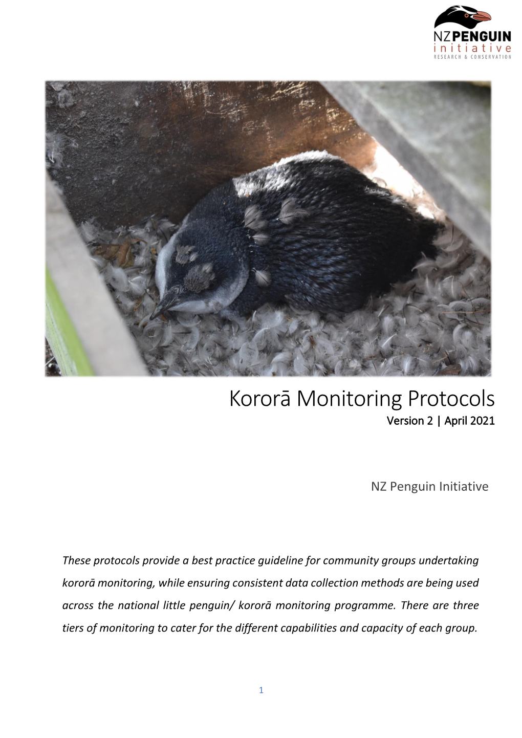 Kororā Monitoring Protocols Version 2 | April 2021