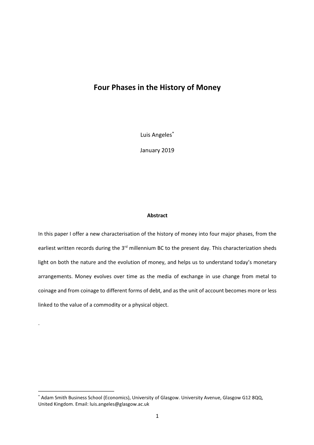 Four Phases in the History of Money V3