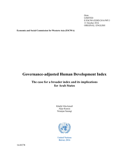 Governance-Adjusted Human Development Index