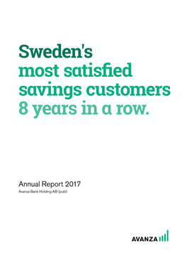 Sweden's Most Satisfied Savings Customers 8 Years in a Row