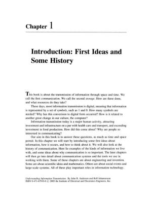 First Ideas and Some History
