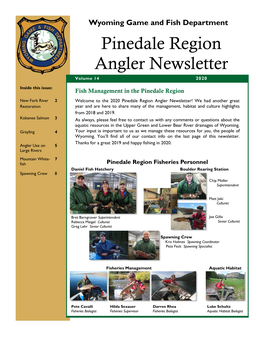 Pinedale Region Angler Newsletter Volume 14 2020
