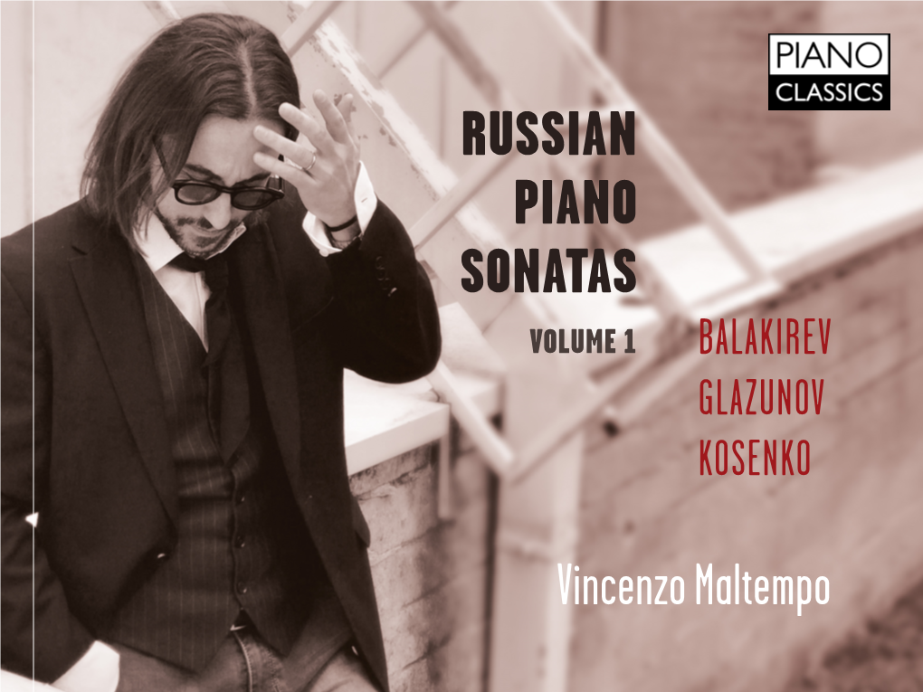 Russian Piano Sonatas Volume 1 Balakirev Glazunov Kosenko