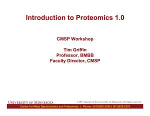 Introduction to Proteomics 1.0