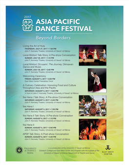 ASIA PACIFIC DANCE FESTIVAL Beyond Borders