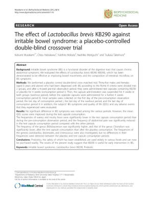The Effect of Lactobacillus Brevis KB290